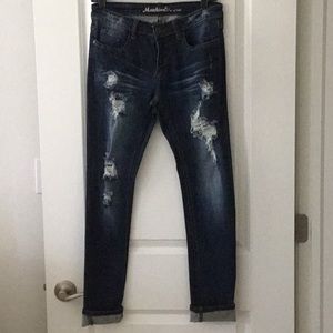 Women’s Machine Pour Neuf mode Distressed Jeans Sz 9 Juniors